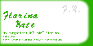 florina mate business card